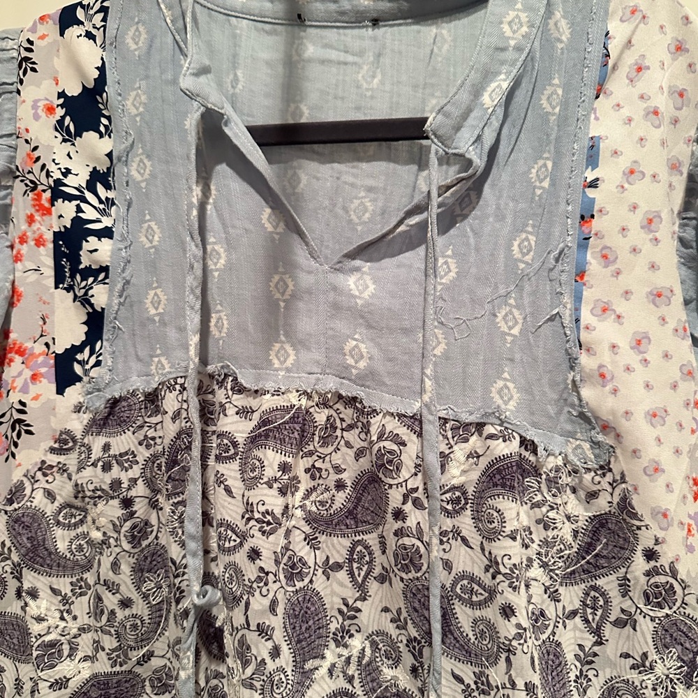 Bohemian patchwork top - Picture 2 of 9